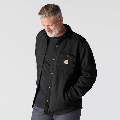 Carhartt 107270 Rain Defender Loose Fit Heavyweight Quilted Snap Front Shirt Jac