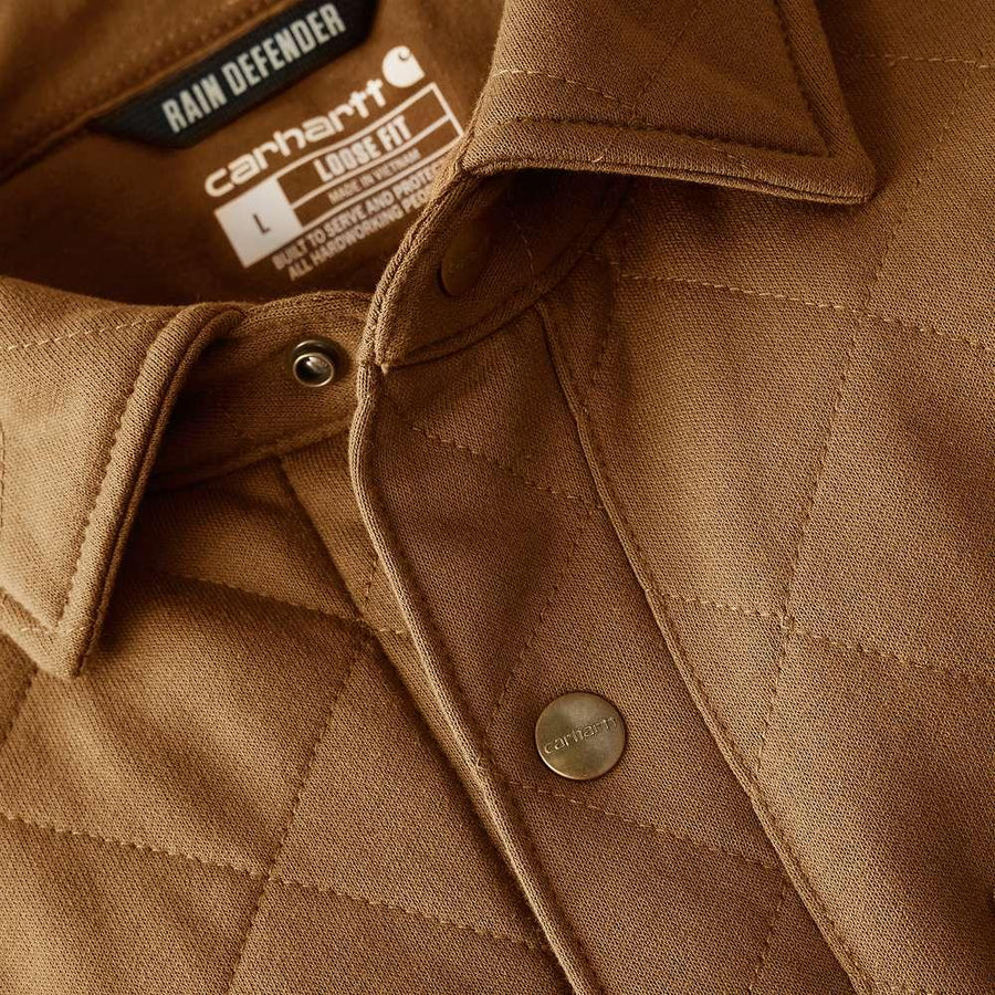Carhartt 107270 Rain Defender Loose Fit Heavyweight Quilted Snap Front Shirt Jac