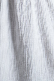 Abinaya Double Gauze Short Sleeved Shirt - White