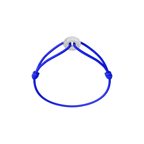 Mini Silver Soho Pavé Cord Bracelet