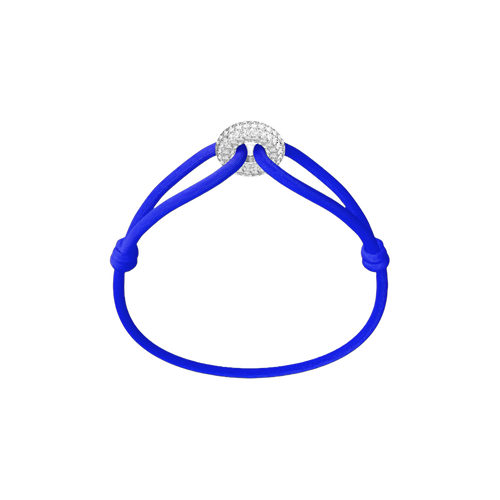 Silver Soho Pavé Cord Bracelet