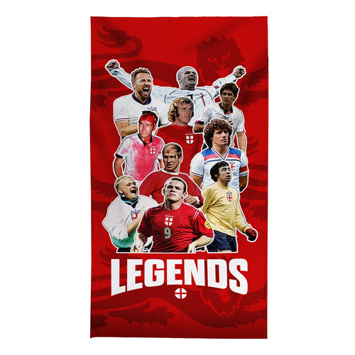 England Legend Montage - Beach Towel - Microfibre Retro Beach Towel - 150cm x 75cm