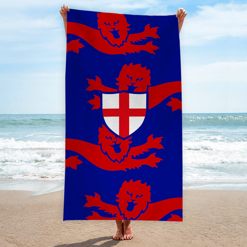 England Red Lions - WC26 - Retro Beach Towel - 150cm x 75cm