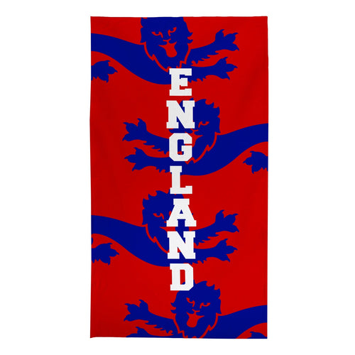 England Blue Lions - WC26 - Retro Beach Towel - 150cm x 75cm