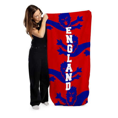 England Blue Lions - WC26 - Retro Beach Towel - 150cm x 75cm