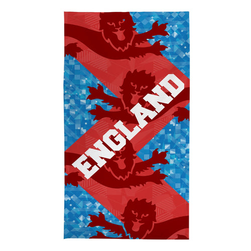 England Patchwork Lions - WC26 - Retro Beach Towel - 150cm x 75cm