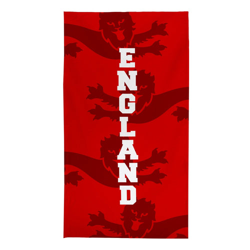 England Lions - WC26 - Retro Beach Towel - 150cm x 75cm
