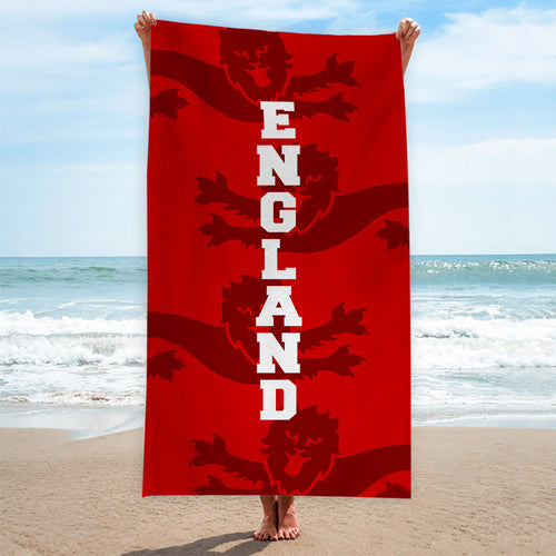 England Lions - WC26 - Retro Beach Towel - 150cm x 75cm