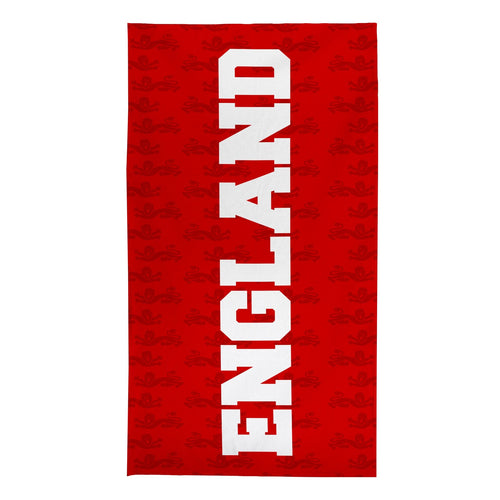 England Lion Repeat - WC26 - Retro Beach Towel - 150cm x 75cm