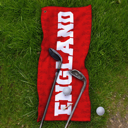 England Lion Repeat - WC26 - Golf Towel