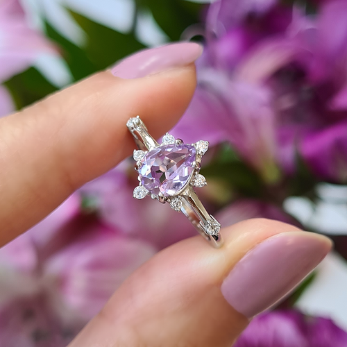 Estelle Lavender Amethyst Ring in Sterling Silver