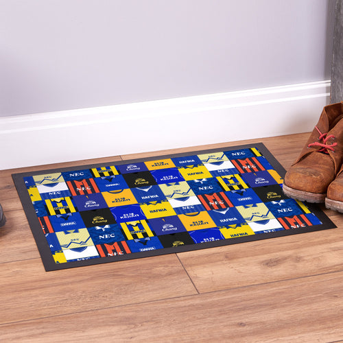Merseyside Blues Kit Montage - Retro Door Mat - 60cm x 40cm