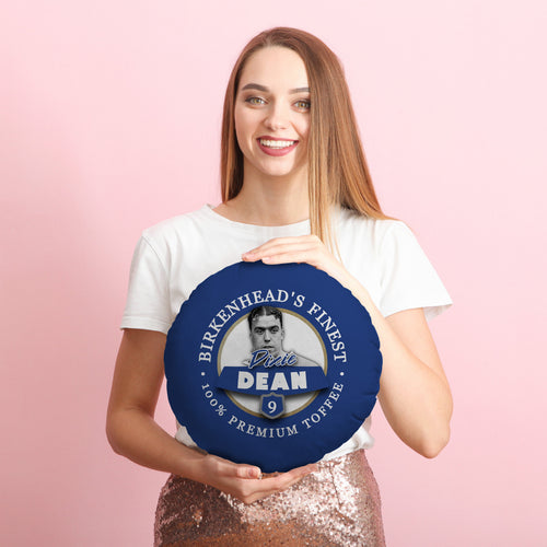 Merseyside Blues Dixie Dean - Football Legends - Circle Cushion 14"
