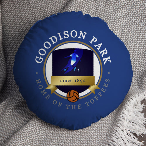 Merseyside Blues Goodison - Football Legends - Circle Cushion 14"
