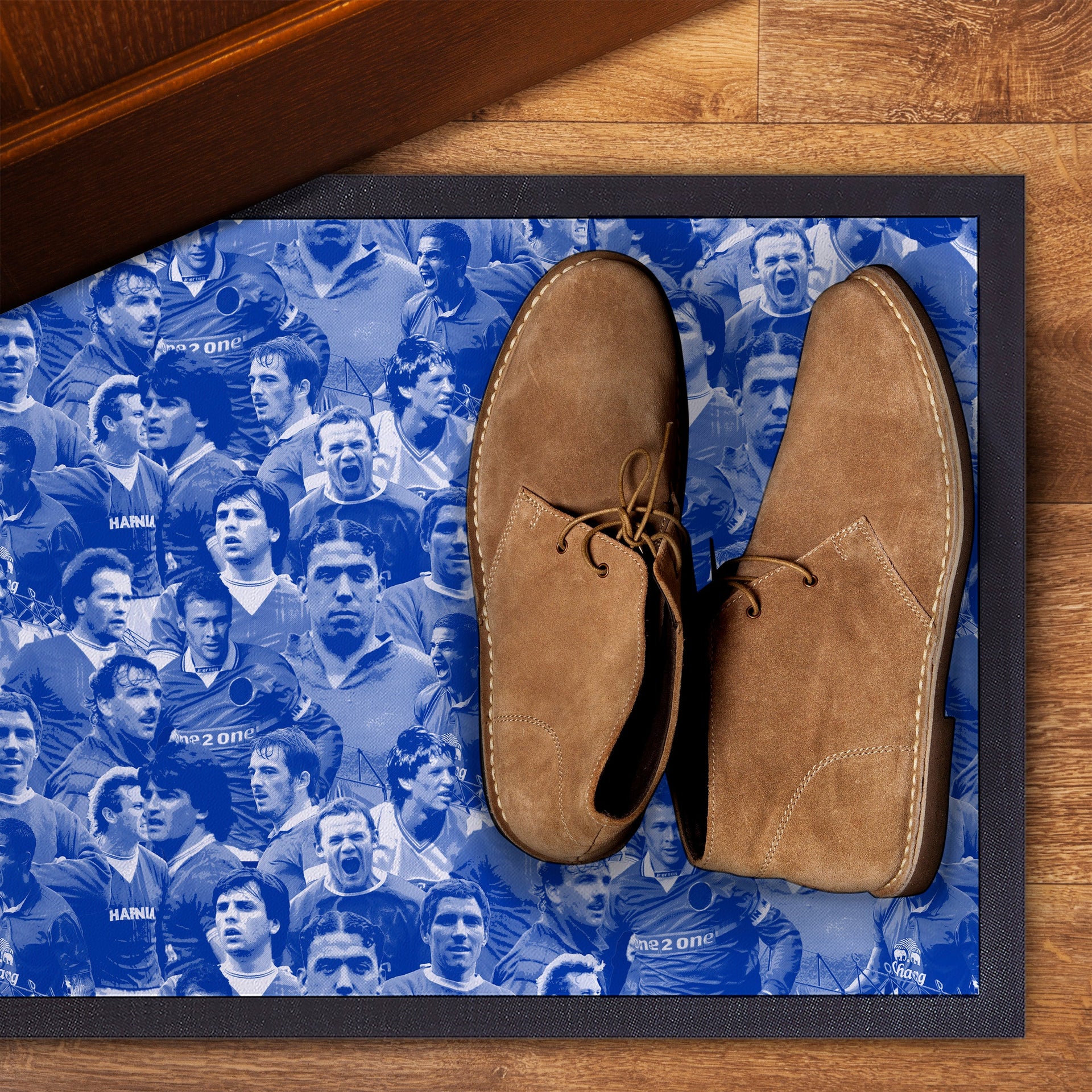 Merseyside Blues Montage - Retro Door Mat - 60cm x 40cm