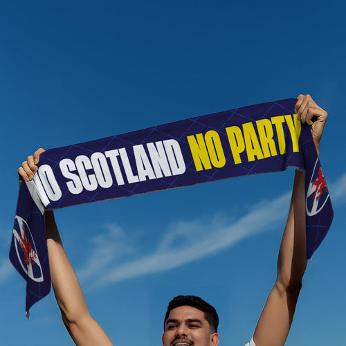 No Scotland No Party - WC26 - Knitted Eyelet Football Scarf