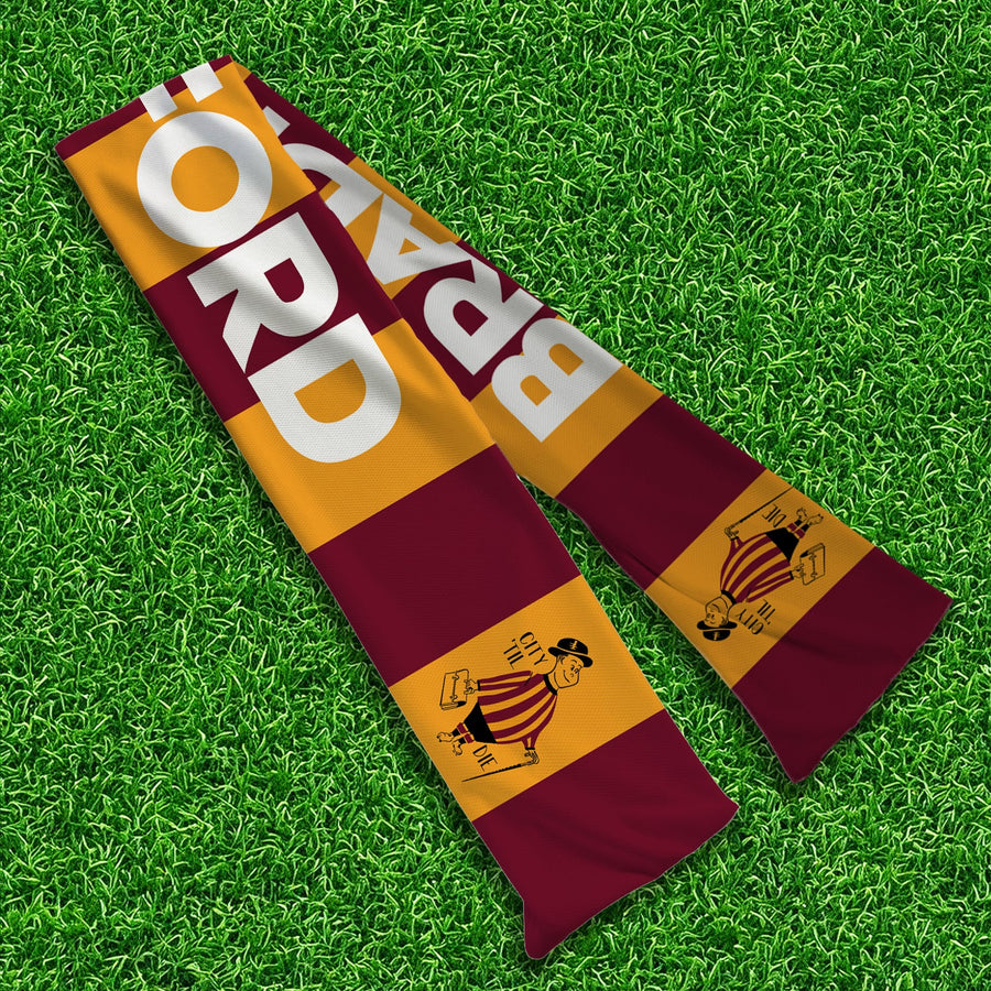 Bradford - City Gent - Knitted Eyelet Football Scarf