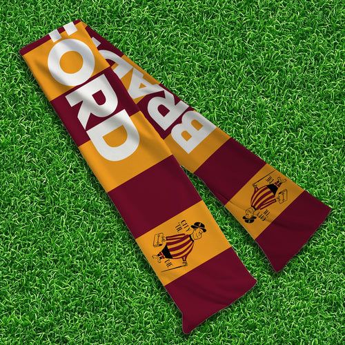 Bradford - City Gent - Knitted Eyelet Football Scarf