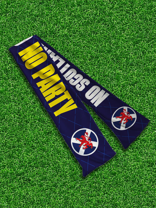 No Scotland No Party - WC26 - Knitted Eyelet Football Scarf