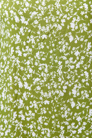 Inesa Negative Floral Print Short Sleeve Midi Shirtdress - Green