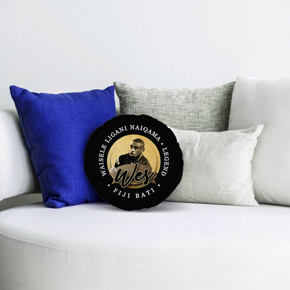 Fiji Rugby League NAIQAMA   - Legend Collection - Circle Cushion 14"
