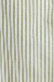 Babette Sail Stripe Shirred Bodice Midi Dress Green