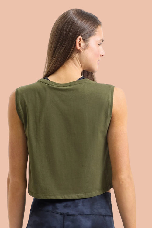 FLOW Organic Cotton Cropped Tank Top