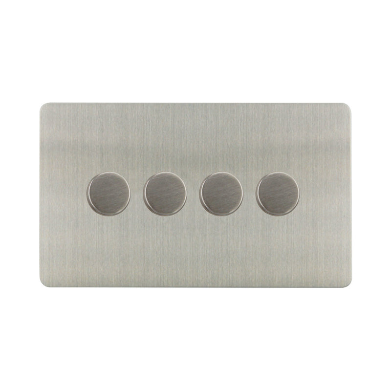 Caradok - The Ultra Flat - Brushed Chrome - FN157D - 500W 4G 2Way Incandescent Dimmer Brushed Chrome