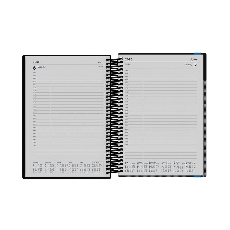 2026-2027 Mid Year Planner - 13 Month A5 Day-to-Page Diary - Hard Cover - Collins Debden Delta Range