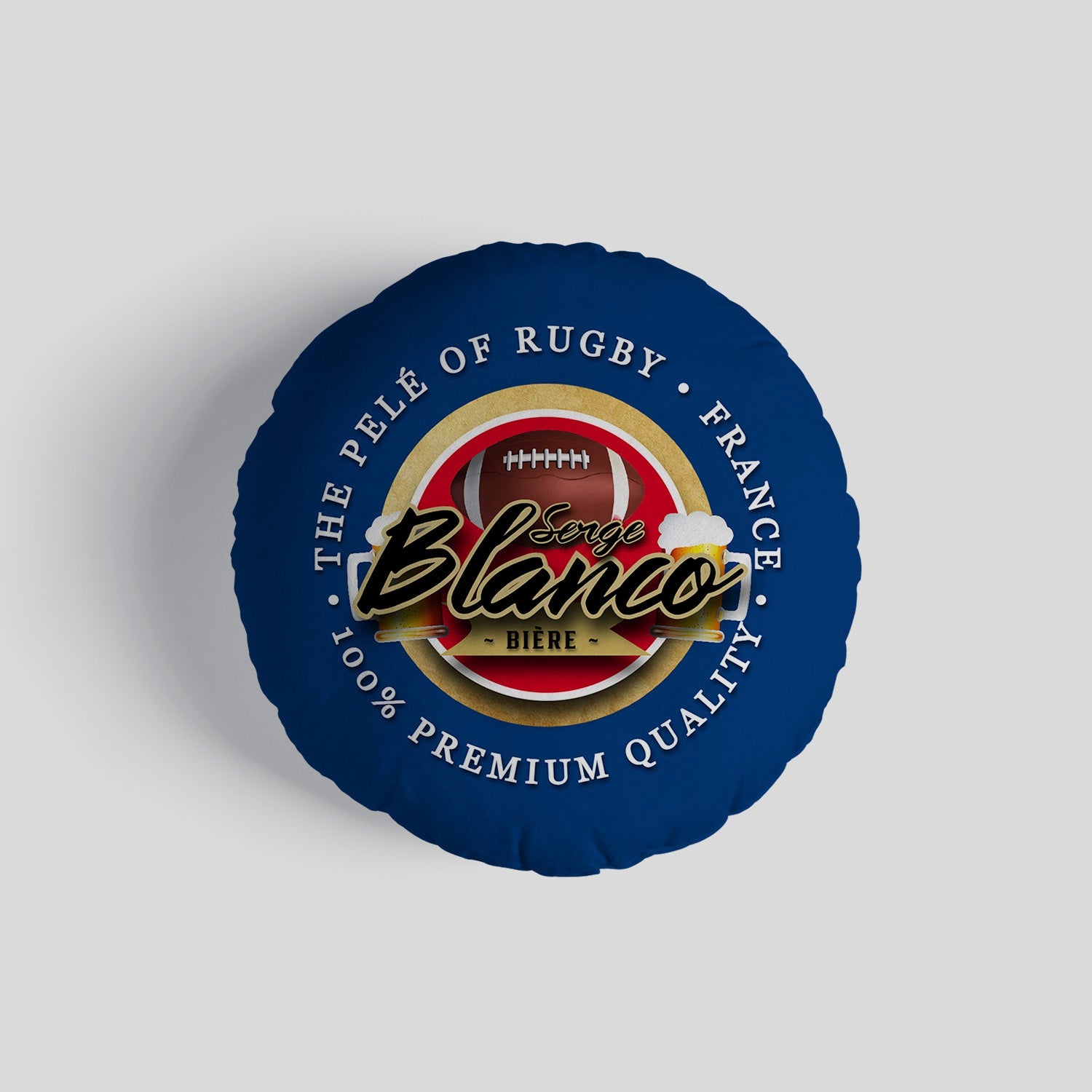 France Rugby Union Blanco  - Legend Collection - Circle Cushion 14"
