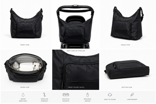For Your Little One Qubi Mommy Changing Bag - Black