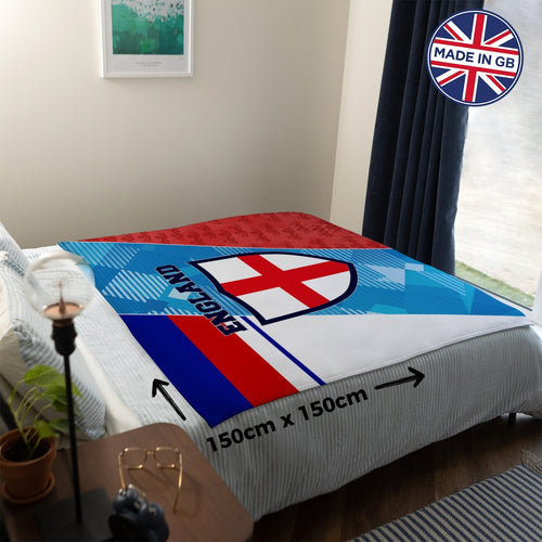 England Football Patchwork - Fleece 150cm X 150cm