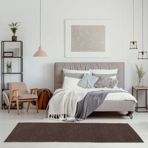 Flex Brown Low Pile Solid Rug