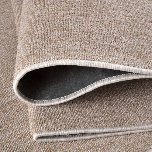 Flex Beige Low Pile Solid Rug