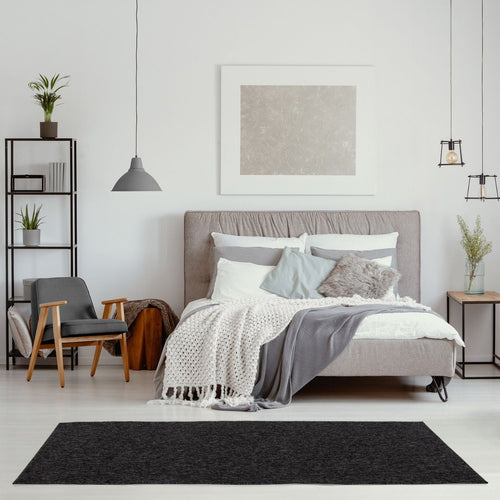 Flex Dark Grey Low Pile Solid  Rug