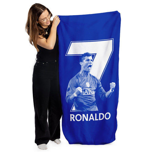 Manchester Red Ronaldo 7 - Football Legends - Beach Towel - 150cm x 75cm