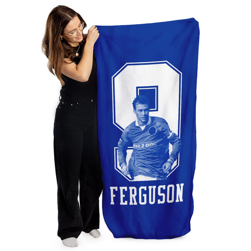 Merseyside Blues Ferguson 9 - Football Legends - Beach Towel - 150cm x 75cm