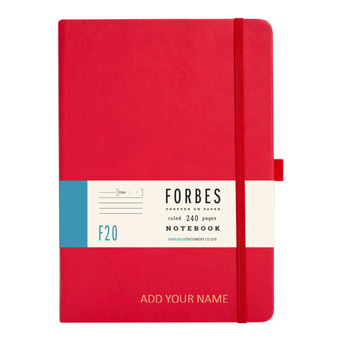 Forbes Classic | A5 Ruled/Lined Notebook | Red