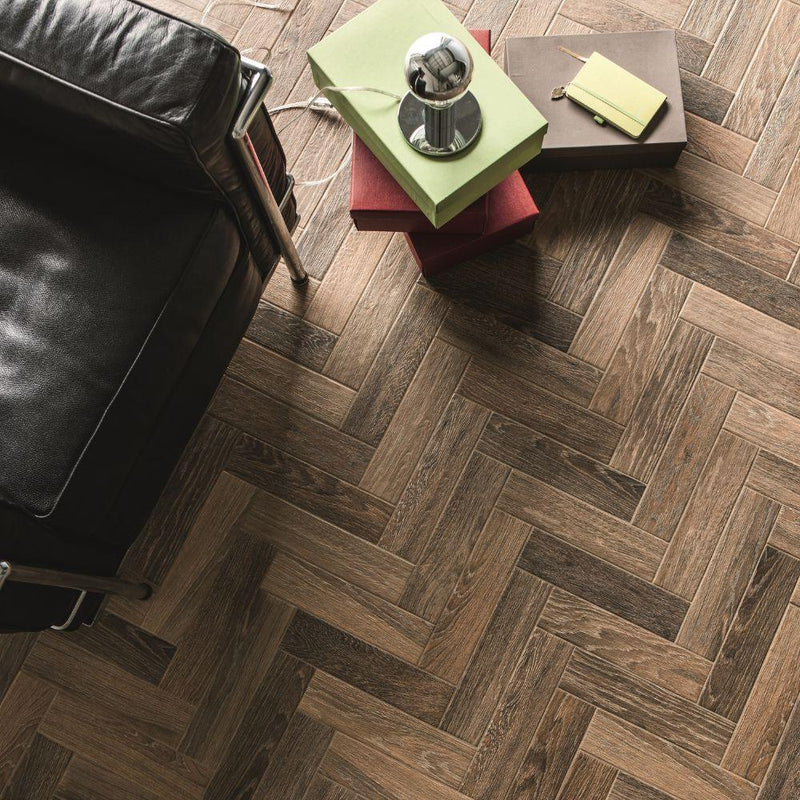 Forte Brun Porcelain Tile 7 x 28cm