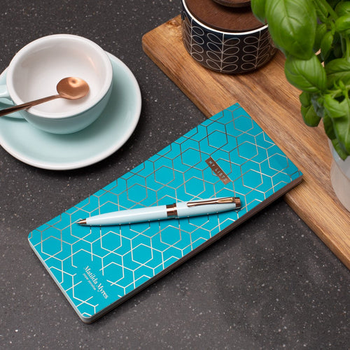 Matilda Myres | Slim List Pad with Magnetic Strip | Teal