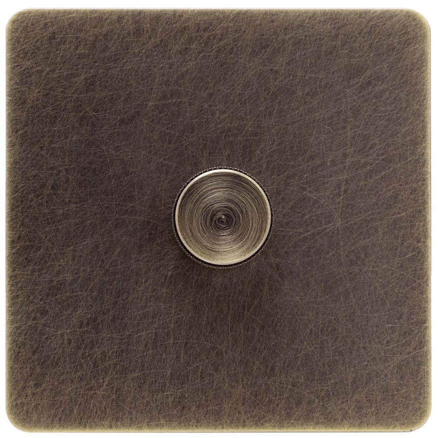 Caradok Screwless Antique Brass Dimmer Switch - 1 Gang - The Georgian