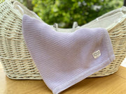 Lavender Organic Cotton Knitted Baby Blanket – 100 X 80cm