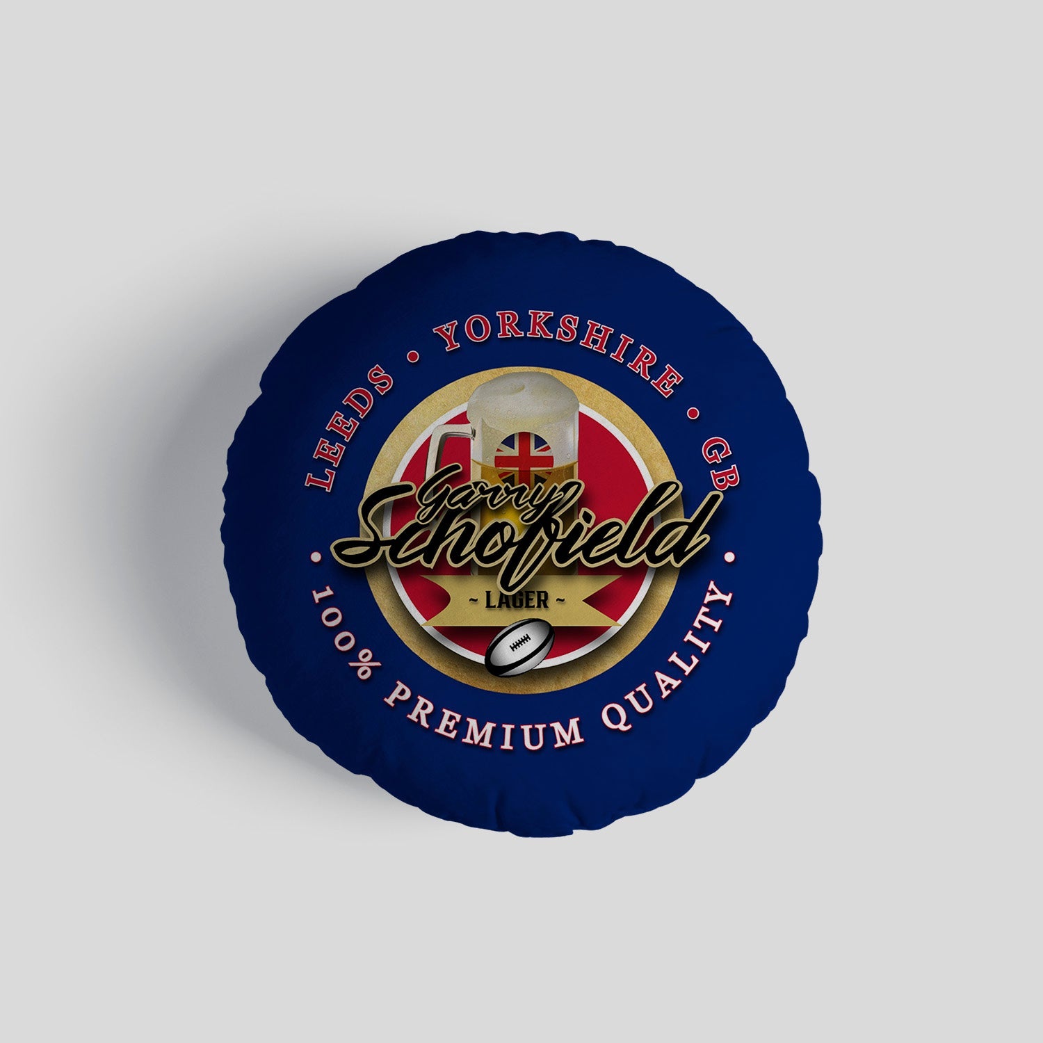 Great Britain Rugby League Schofield  - Legend Collection - Circle Cushion 14"
