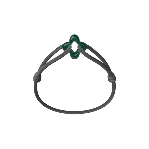 Green Clover Cord Bracelet
