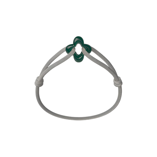 Green Clover Cord Bracelet