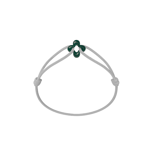 Mini Green Clover Cord Bracelet
