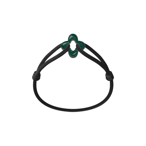 Green Clover Cord Bracelet