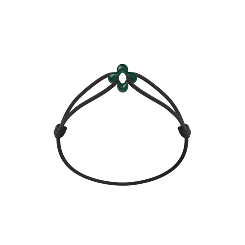 Mini Green Clover Cord Bracelet