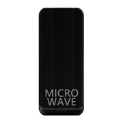 Caradok Switch Cover marked "MICROWAVE" Matt Black