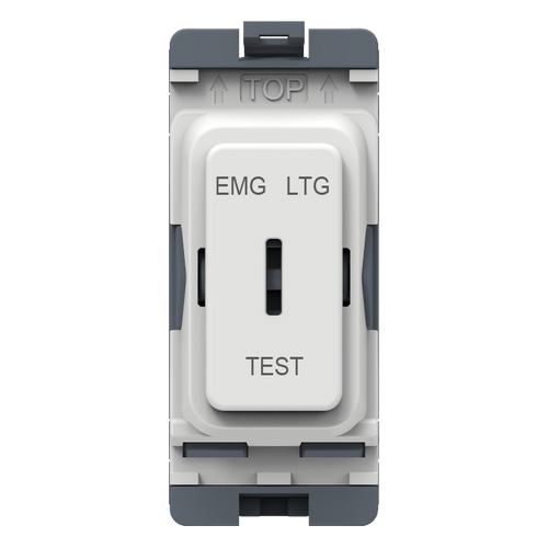 Caradok 20A 2Way Key Switch (EMG LTG TEST) White Moulded